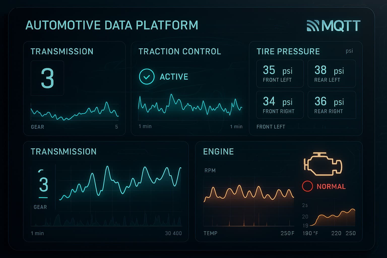 MQTT-basierte Echtzeit-Fahrzeugdatenplattform